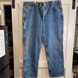 Carhartt Men's Straight Carpenter Jeans in Blue Denim